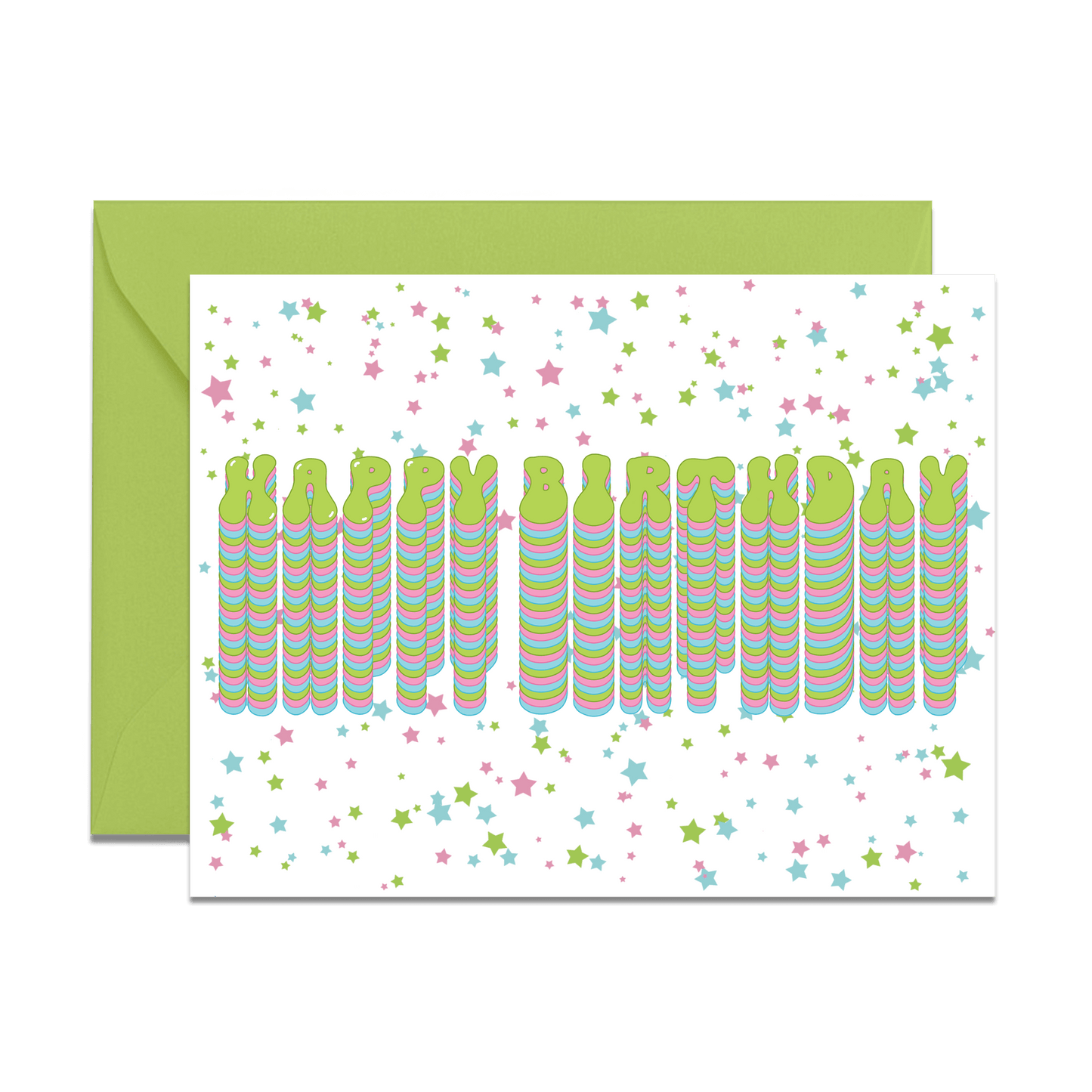 Groovy Stars Birthday Card