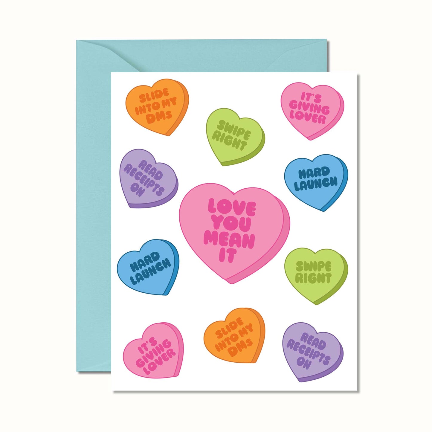 Funny VDay Conversations Hearts Card