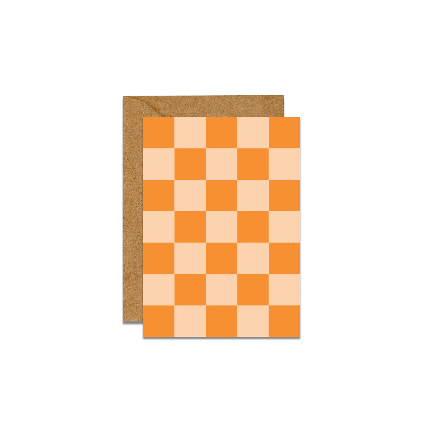 Orange Checker Mini Card