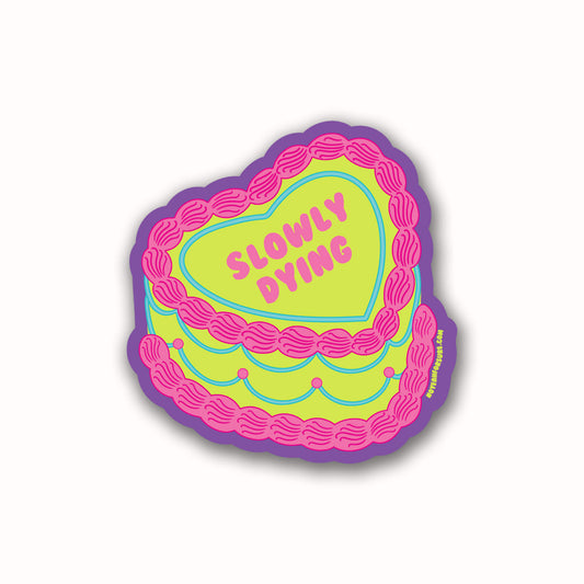 Slowly Dying Vintage Cake Sticker