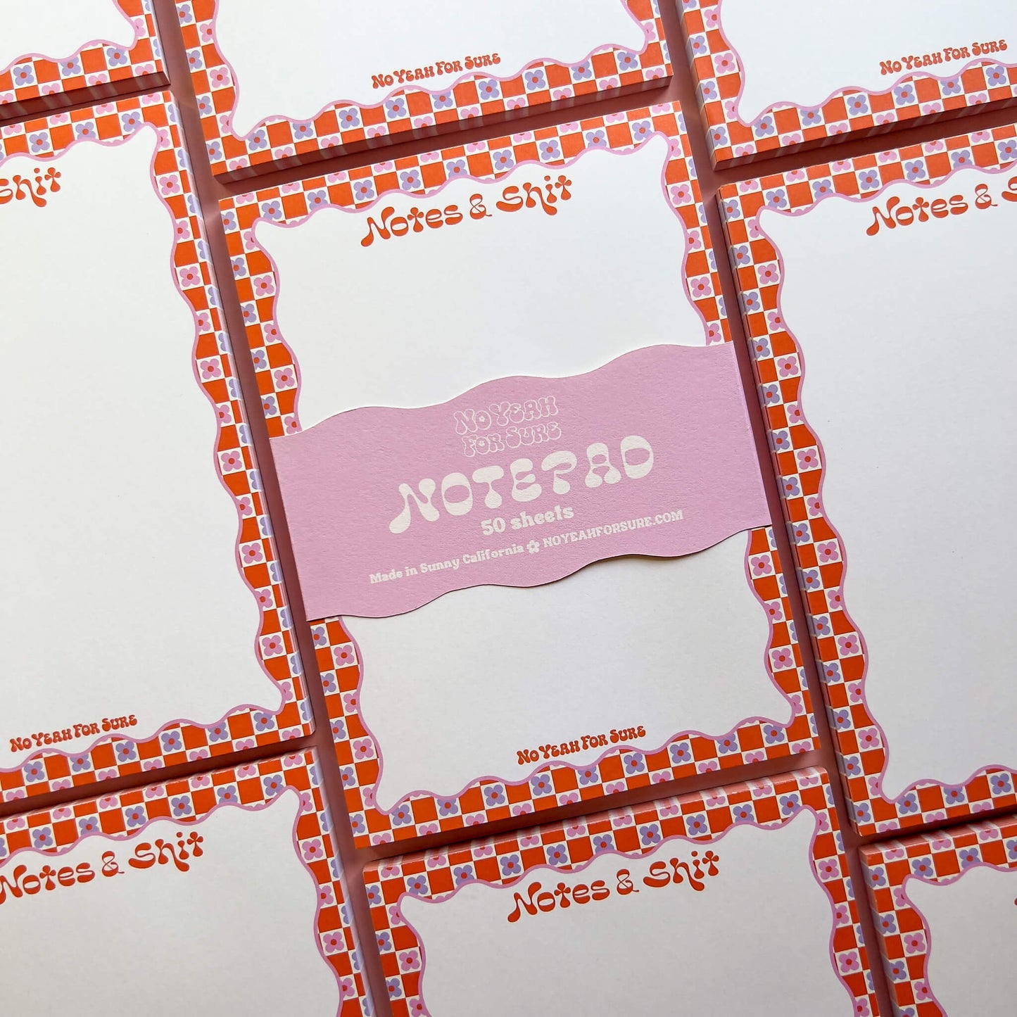 pink orange and lilac retro daisy notes and shit notepadpink orange and lilac retro daisy notes and shit notepad