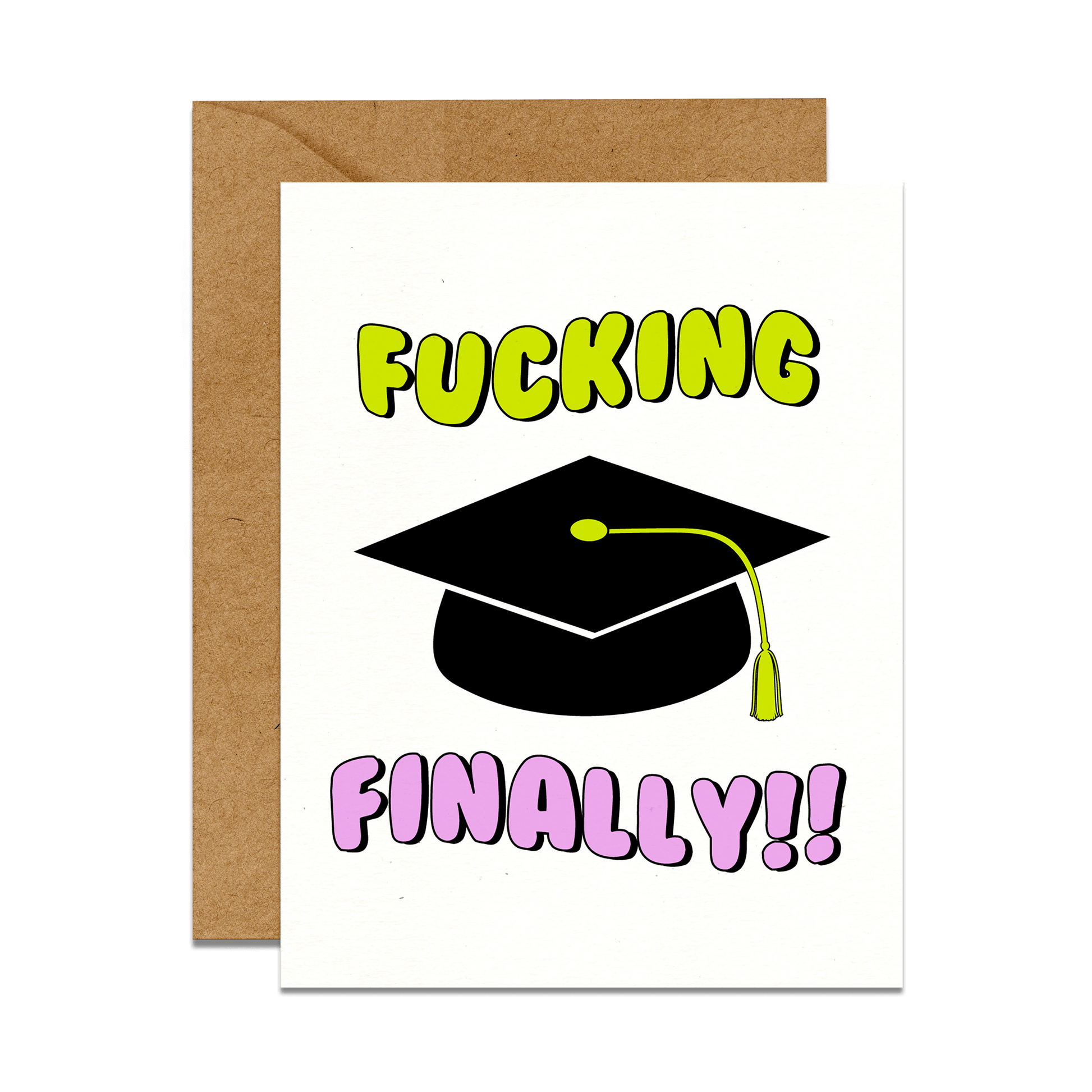 fucking finally graduation cap card