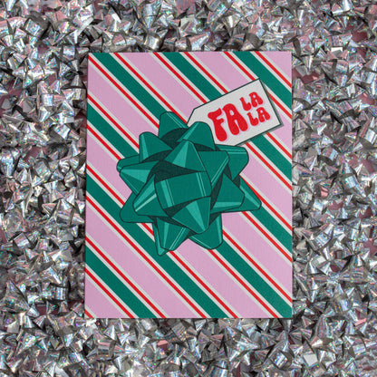 Fa La La Christmas Present Card