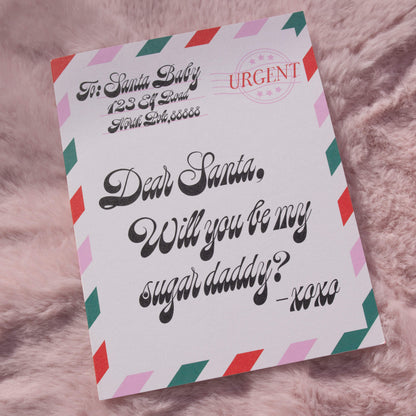 Dear Santa Sugar Daddy Card