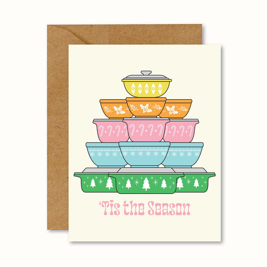 'Tis The Season Pyrex Christmas Tree Card