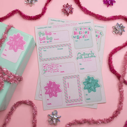 Fa La La Holiday Gift Tag Sticker Sheets