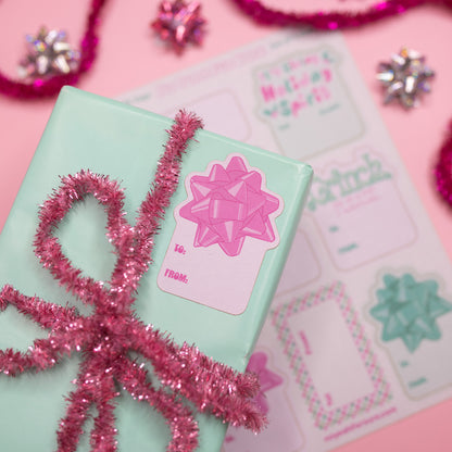 Fa La La Holiday Gift Tag Sticker Sheets