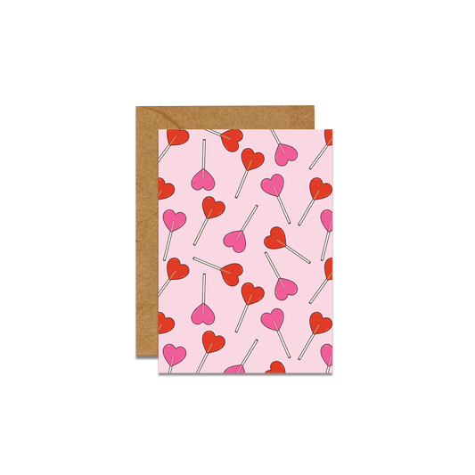 Heart Lollipops Mini Card