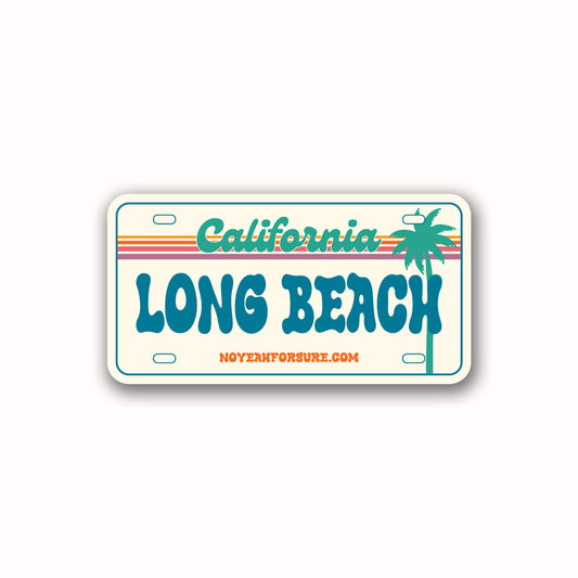 Long Beach License Plate Sticker