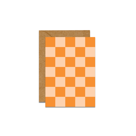 Orange Checker Mini Card