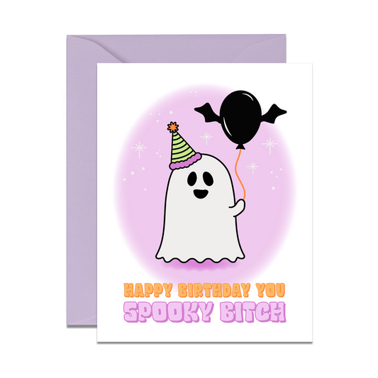 Spooky Ghost Birthday Card