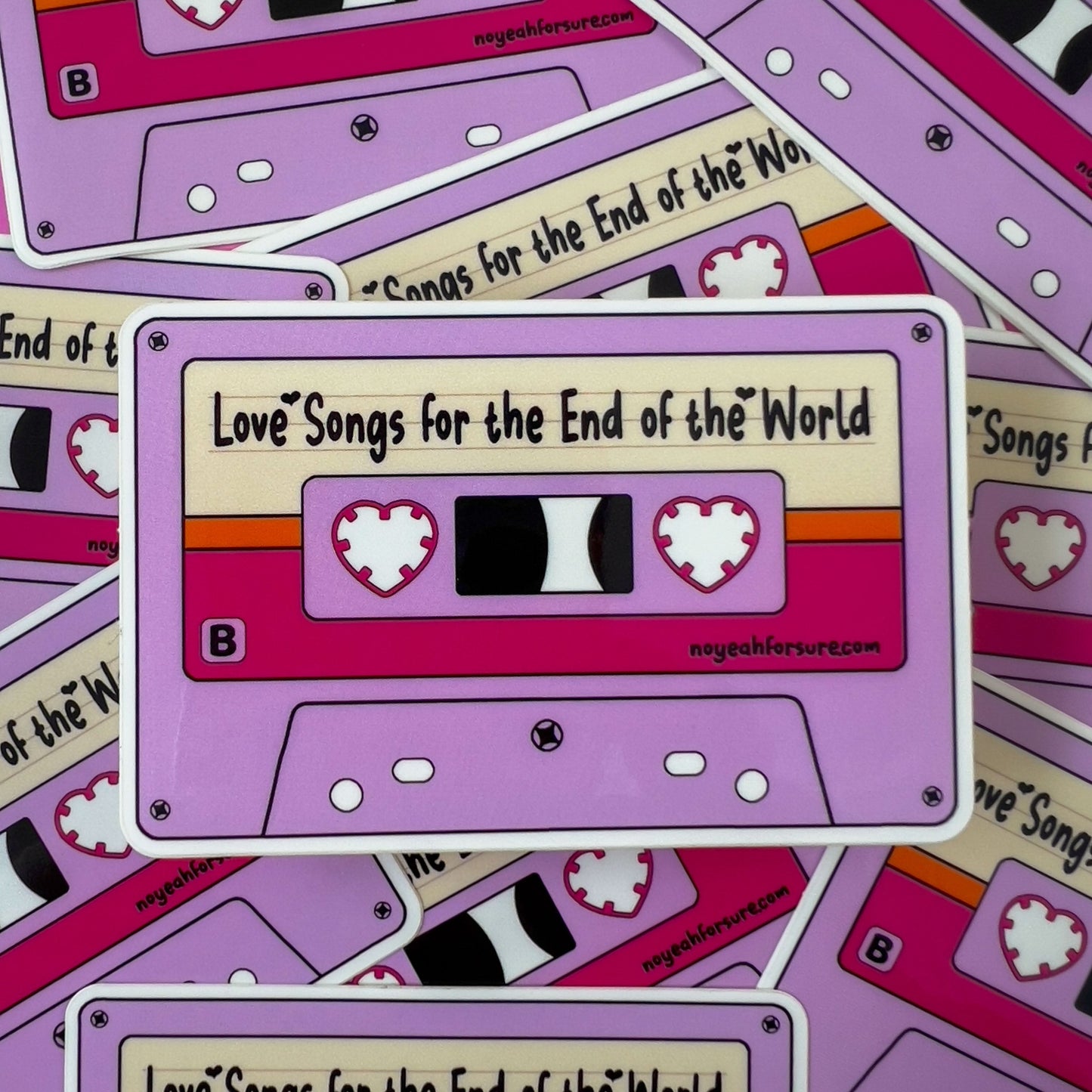 Love Songs Cassette Tape Sticker