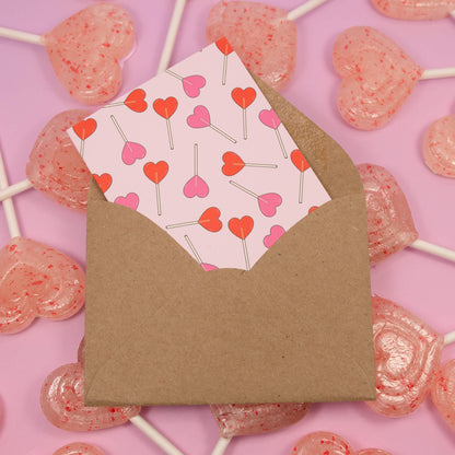 Heart Lollipops Mini Card