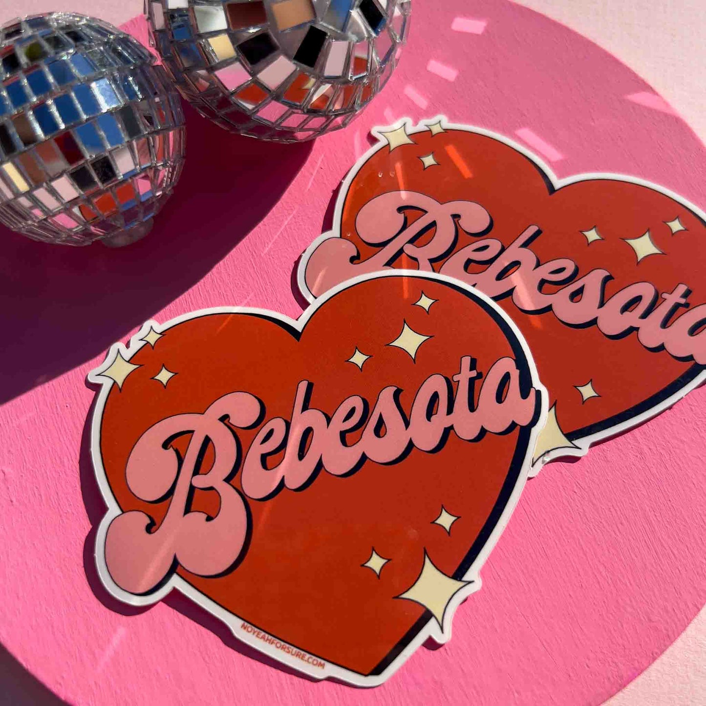 Bad bunny lyric Bebesota heart sticker with stars