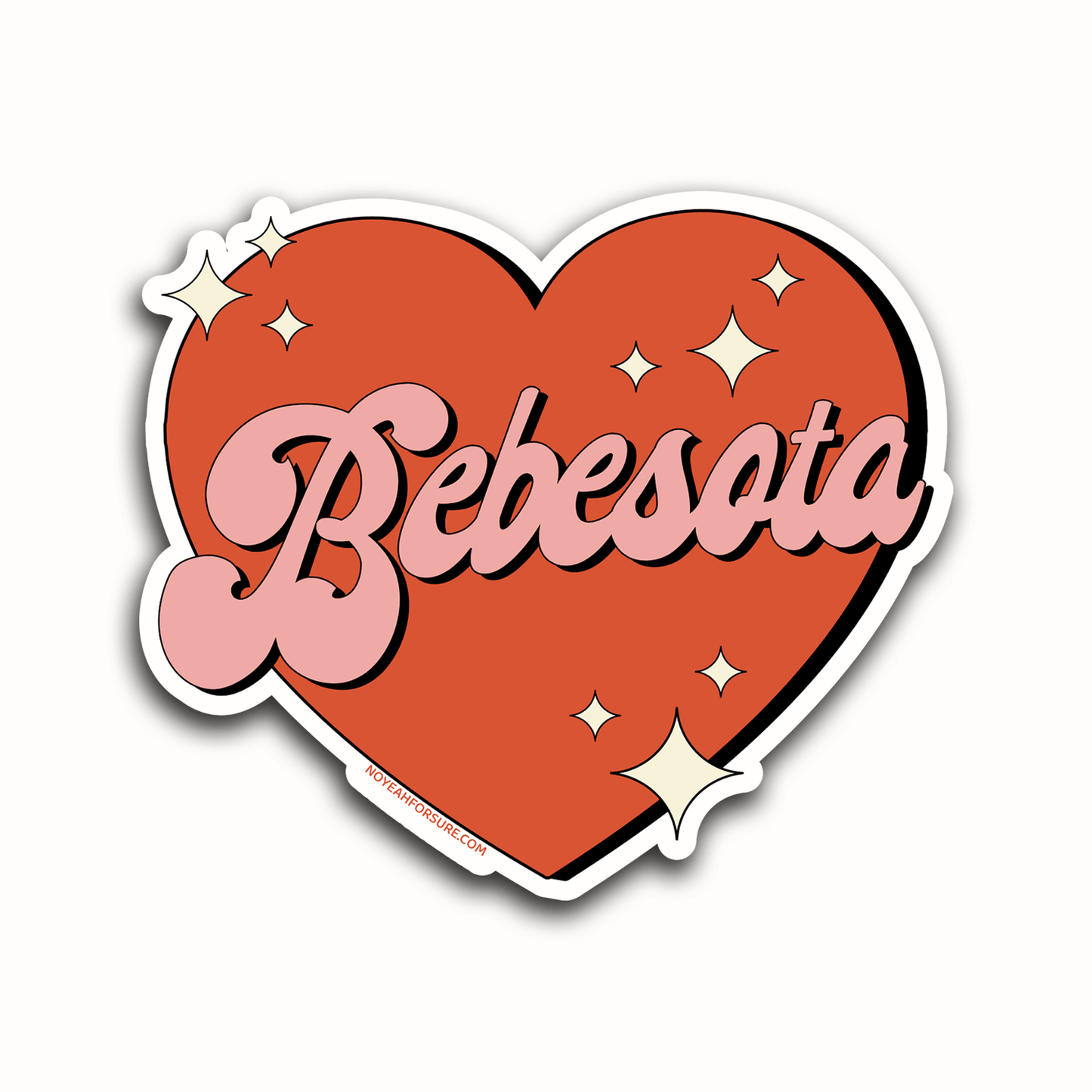 Bad bunny lyric Bebesota heart sticker with stars