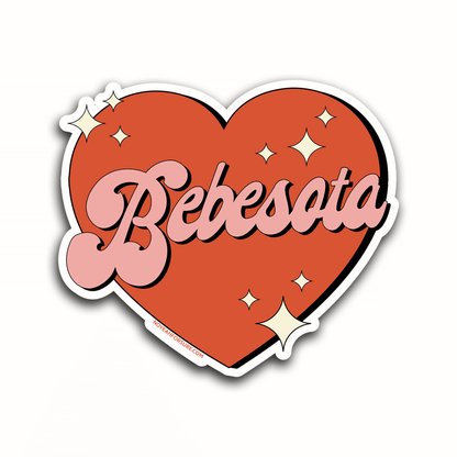 Bad bunny lyric Bebesota heart sticker with stars