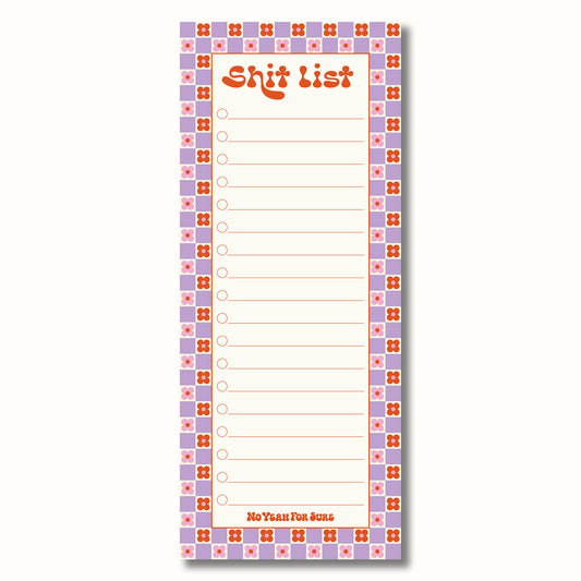 Shit List Notepad | Daisy Orange