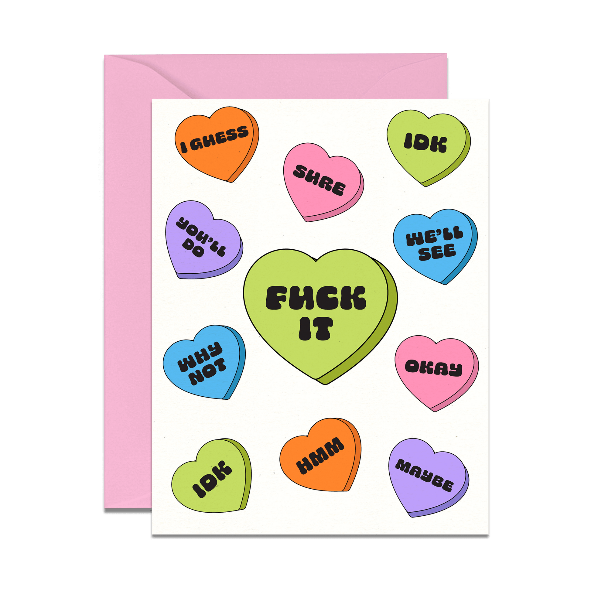 funny anti valentine conversation hearts greeting card