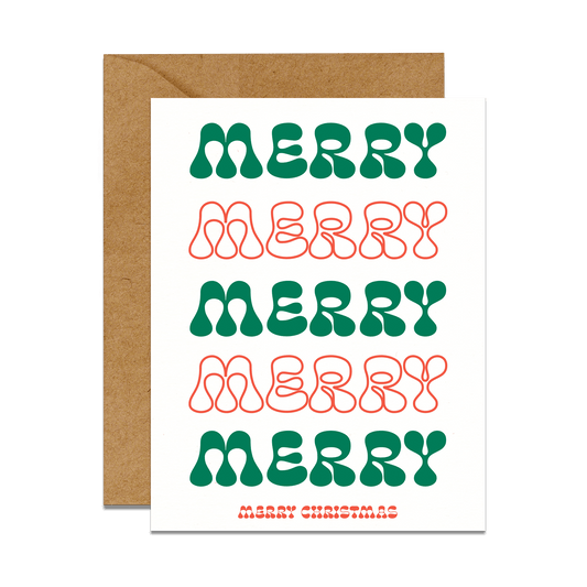 merry merry merry Christmas card