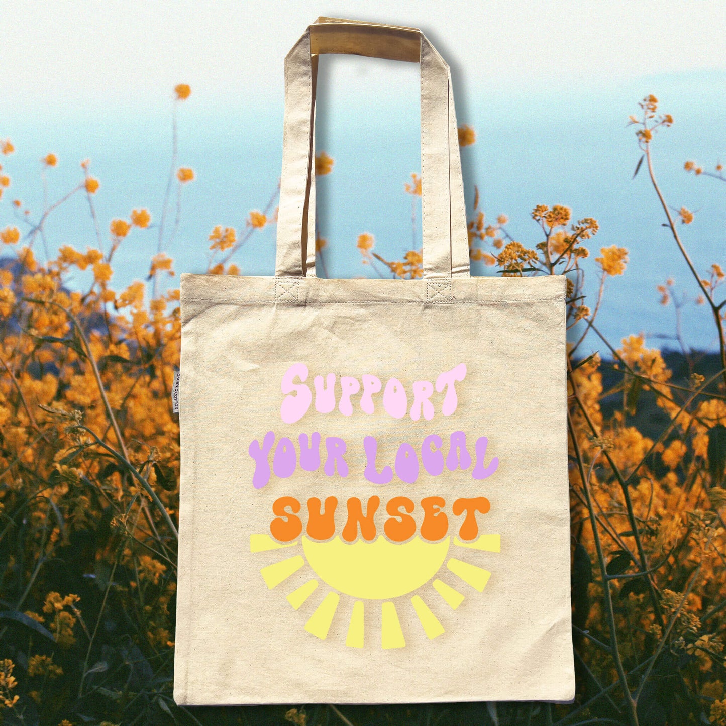 Support Your Local Sunset Tote Bag